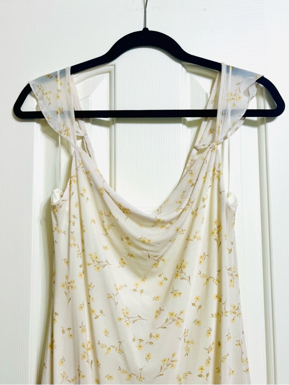 NEW Cream + Pale Yellow Floral Delicate Boho Dress - Picture 8 of 13